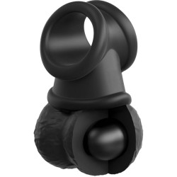 King Cock - Elite Kit Harnais Réglable Deluxe Anneau Avec Testicules & Gode 20.3 Cm